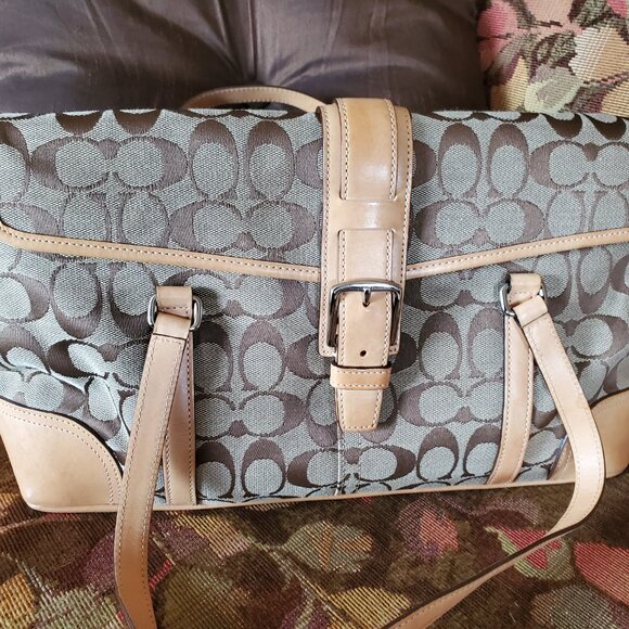 Coach Signature Jacquard with Leather Trim Satchel K3J-6648 - Picture 4 of 12